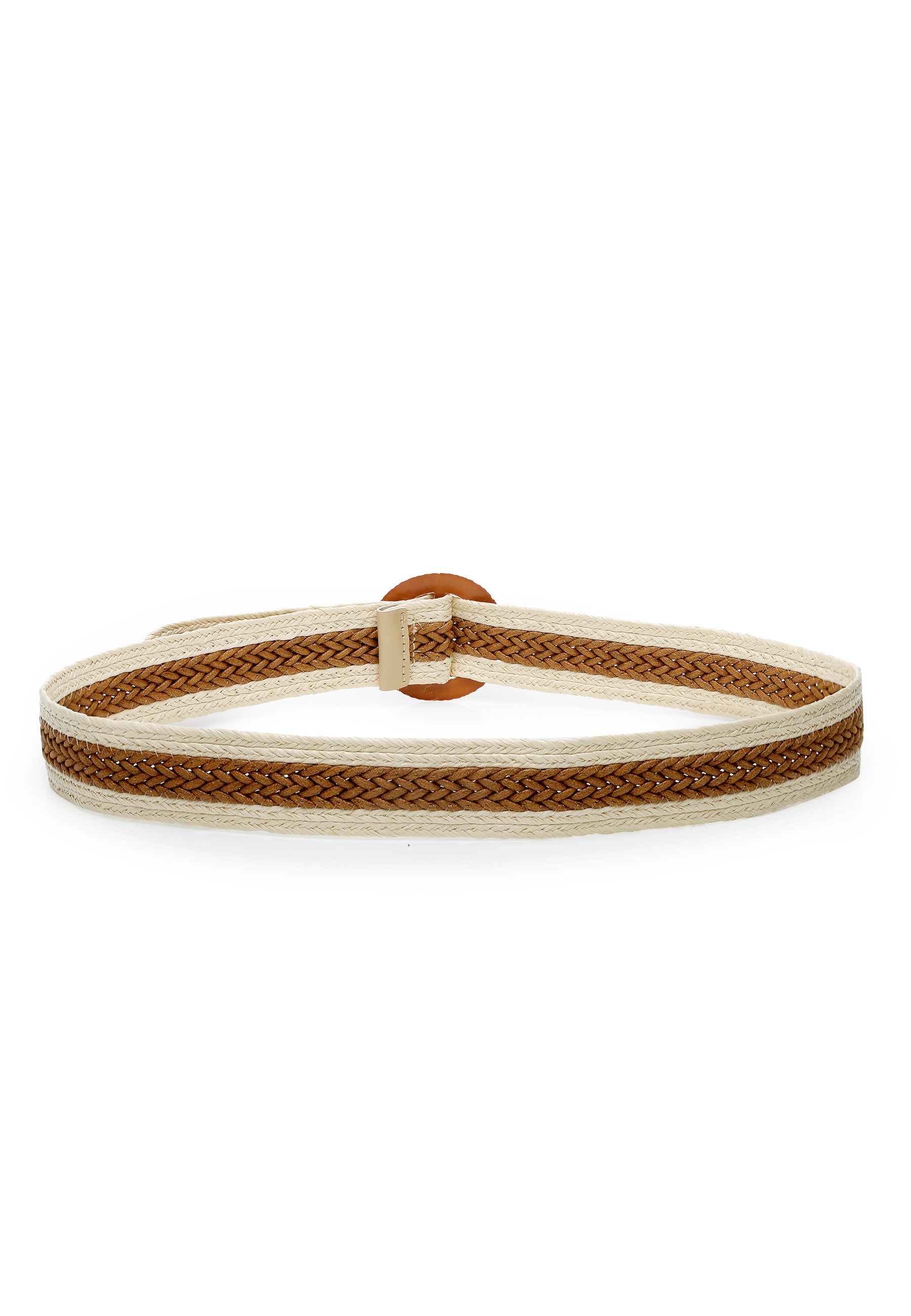 Ceinture de style à boucle ronde tissée