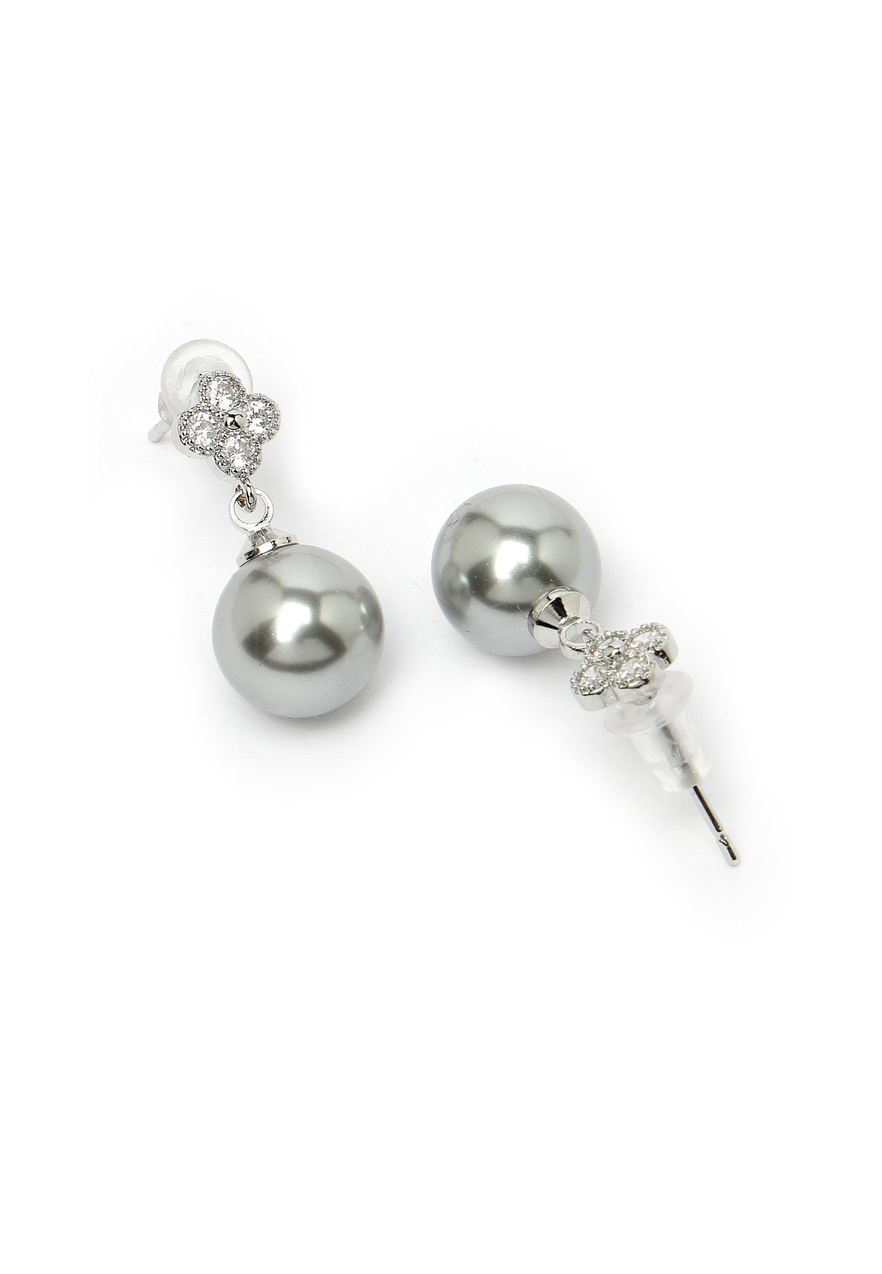 Vintage-Inspired Silver-Coloured Dangle Earrings