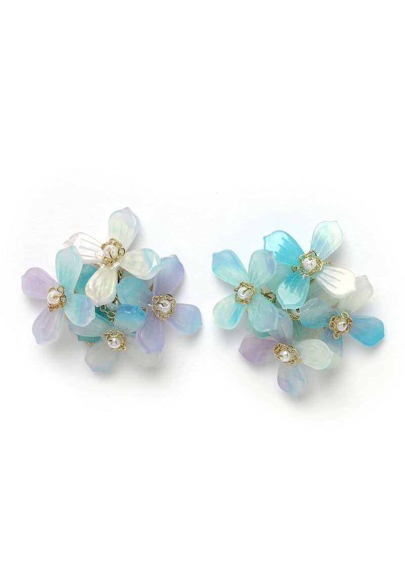 Blue Floral Earrings