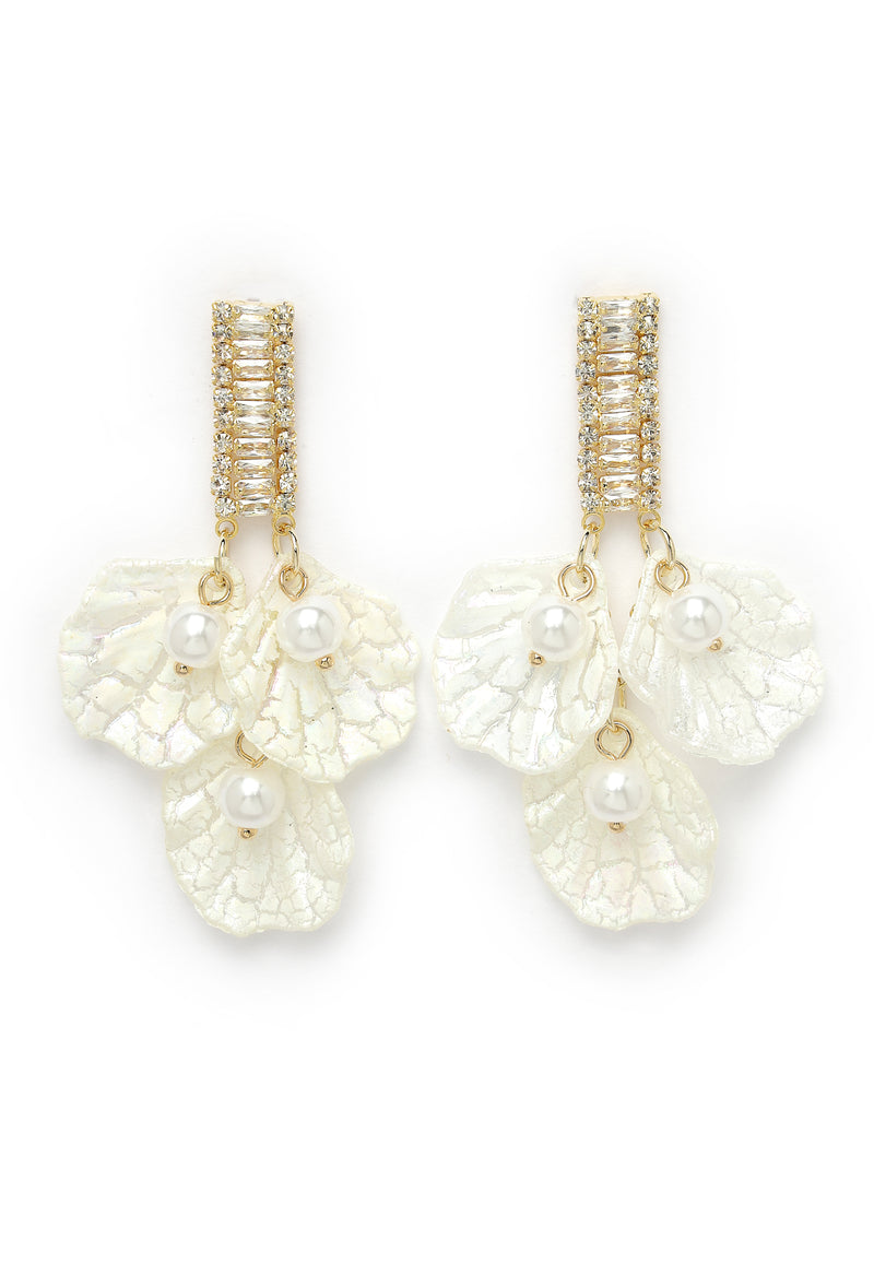 White Shell Drop Earrings