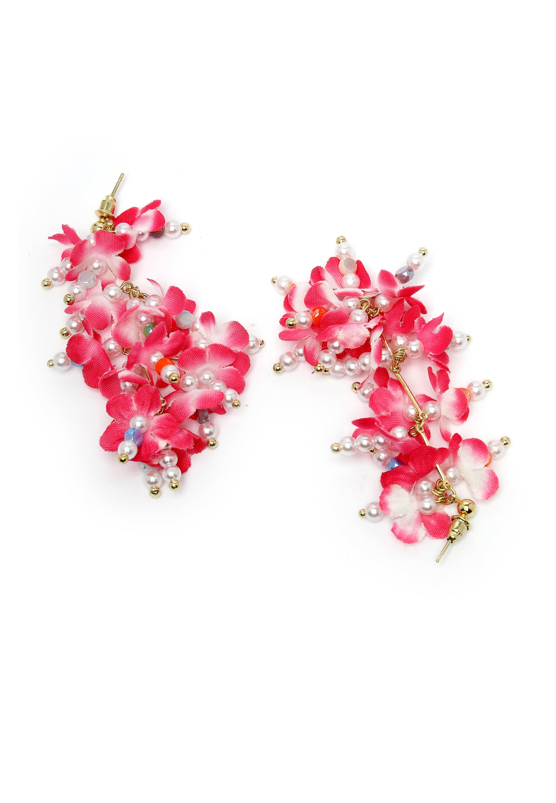 Beautiful Pink Floral Drop Earrings