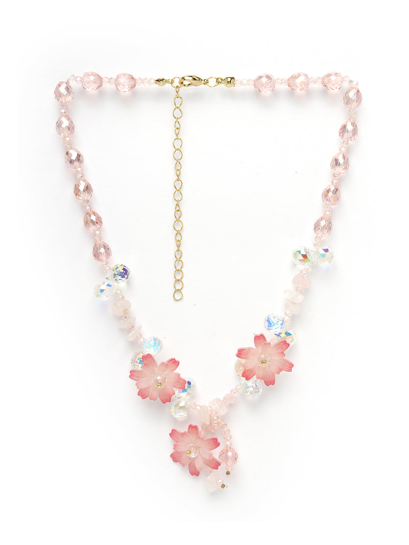 Pink Cherry-Blossom Necklace