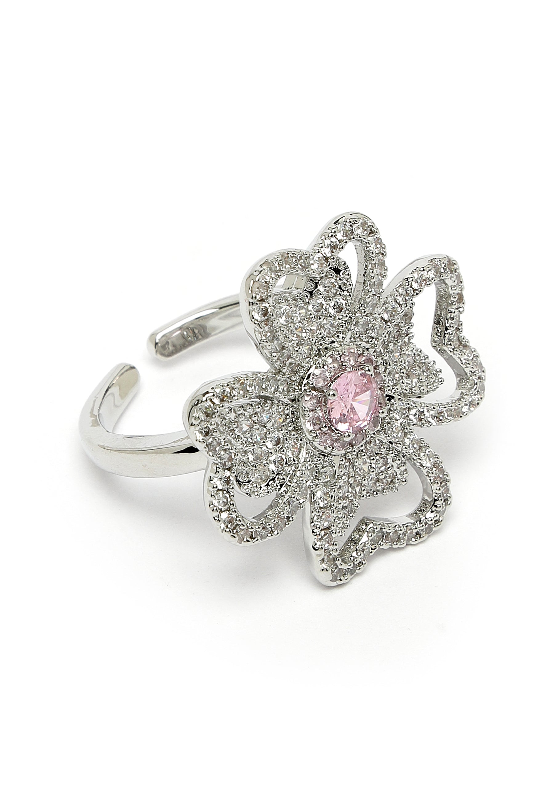 Classic Silver Floral Ring