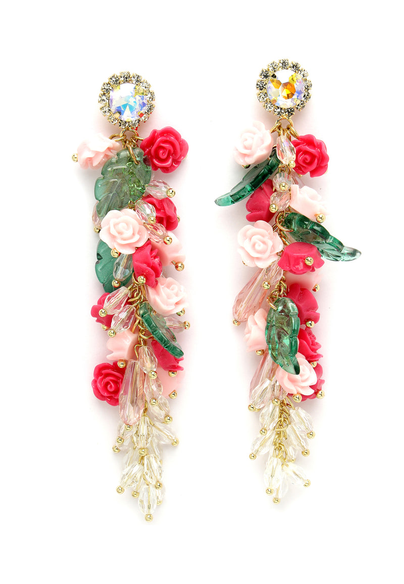 Boucles d'oreilles lustre floral