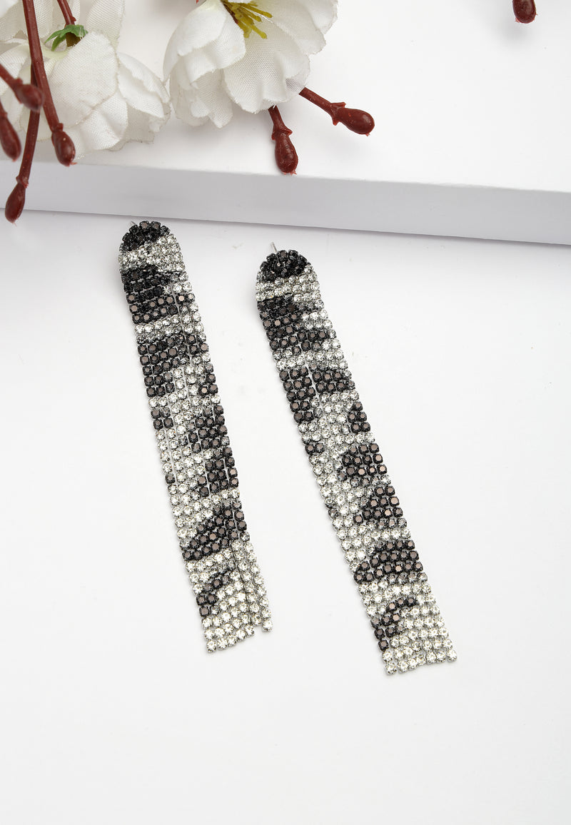 Long Fringe Chandelier Earrings