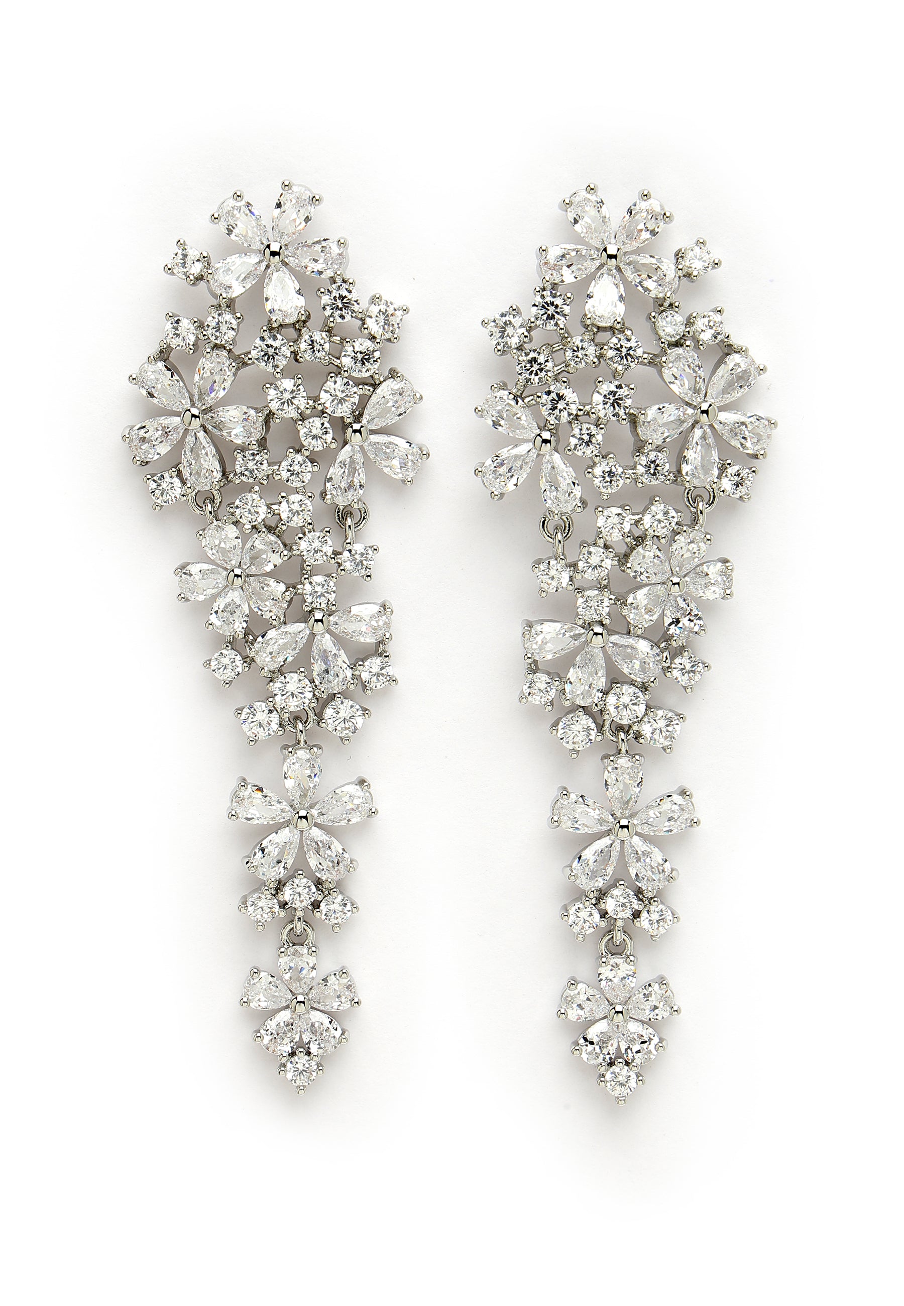 Elegant Floral Cascading Earrings