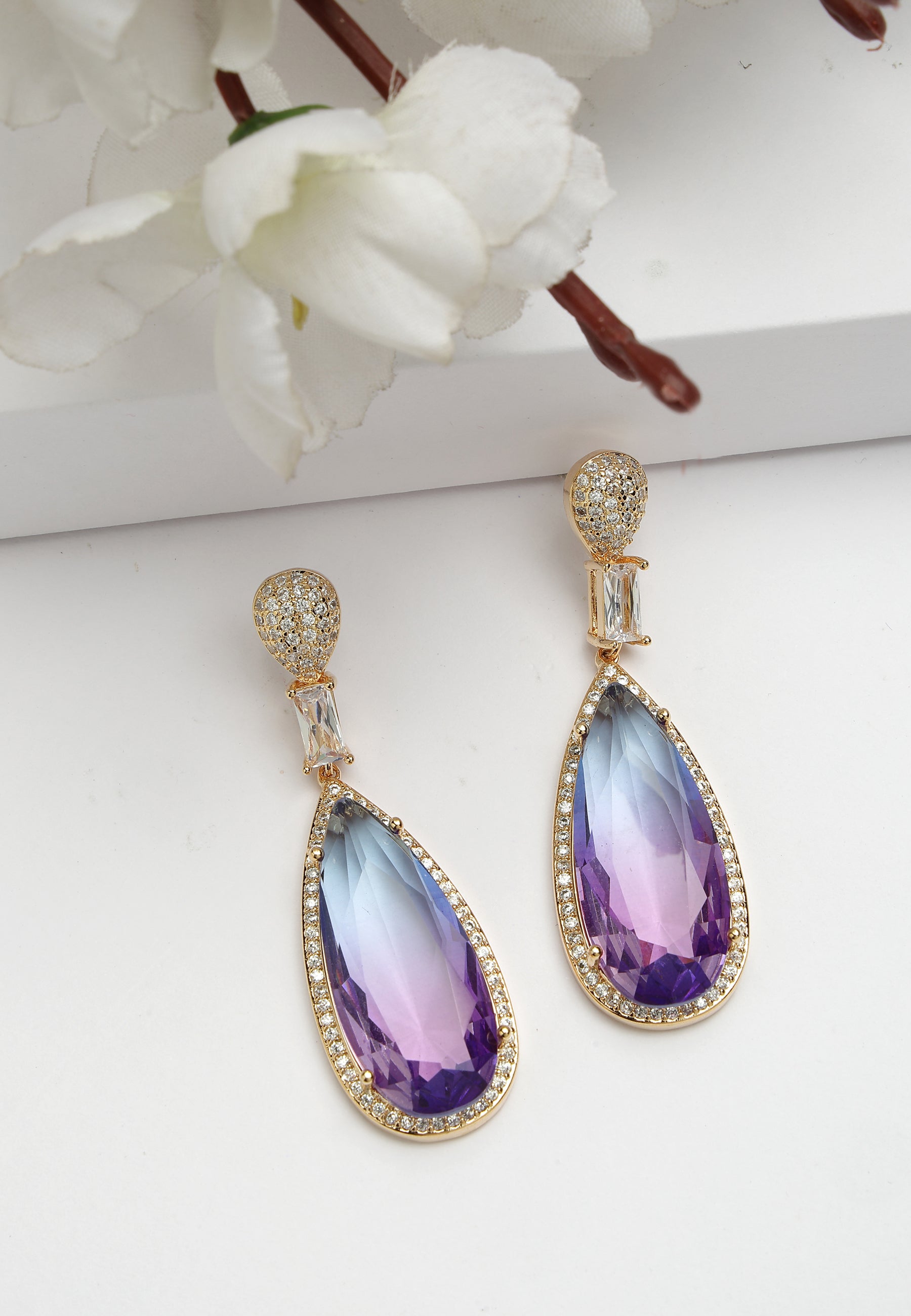 Raindrop Zirconia Earrings