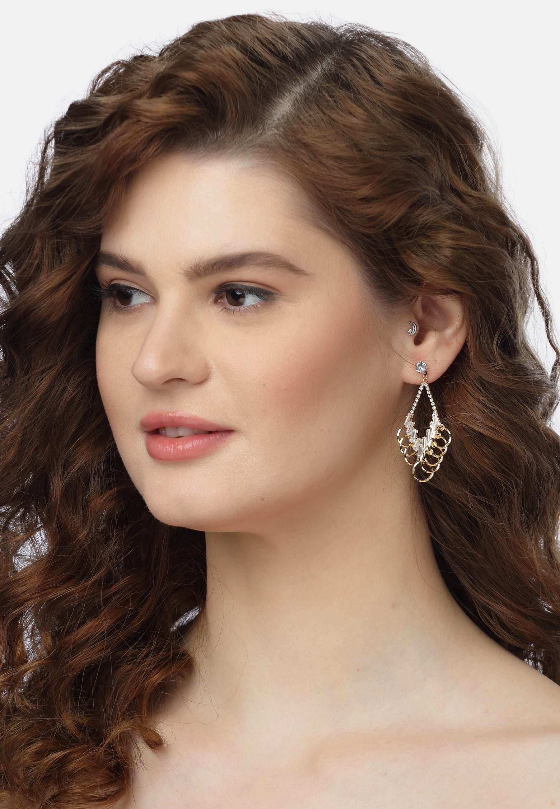 Shimmering Circles Chandelier Earrings