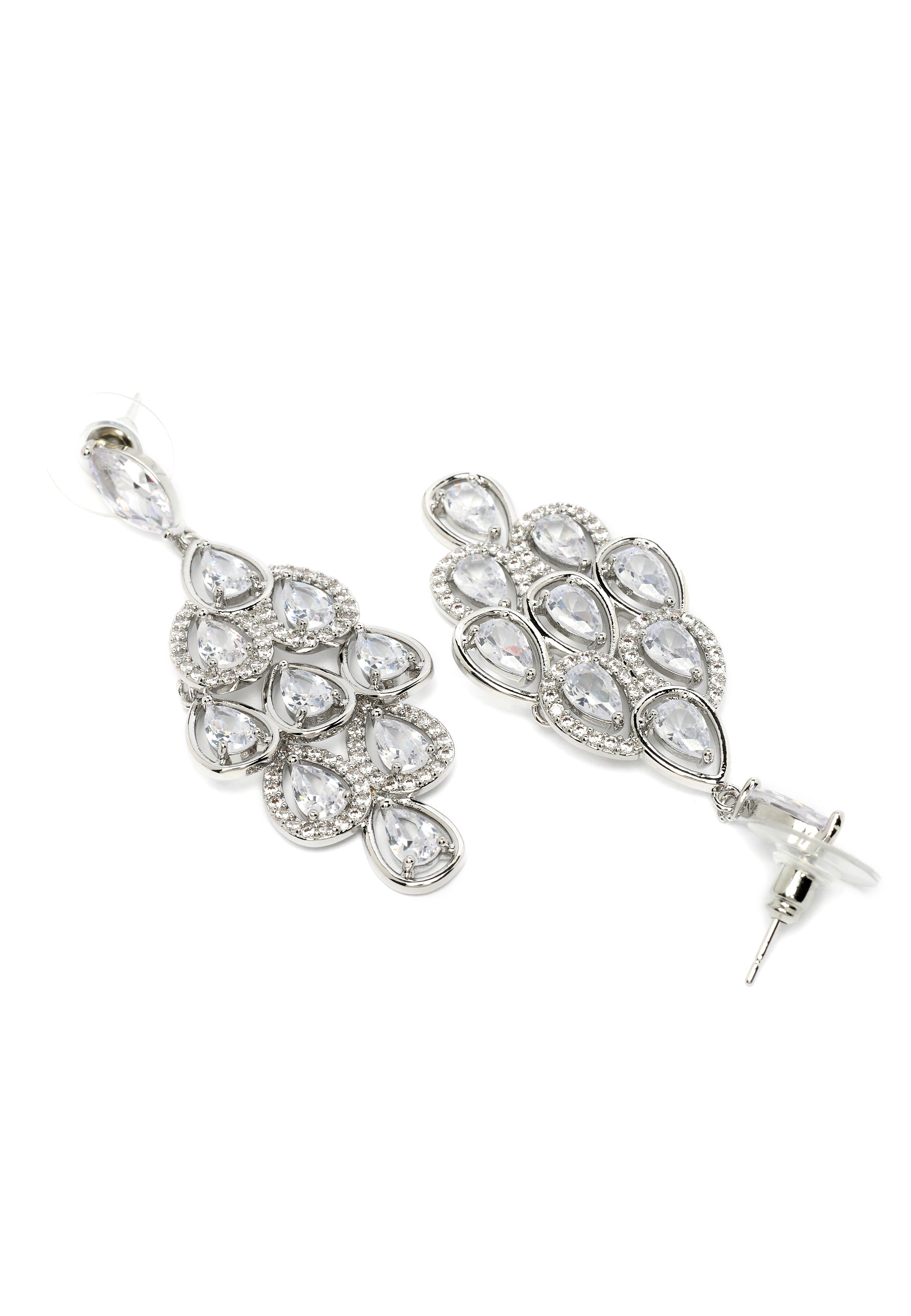 Boucles d'oreilles pendantes en cristal étincelant