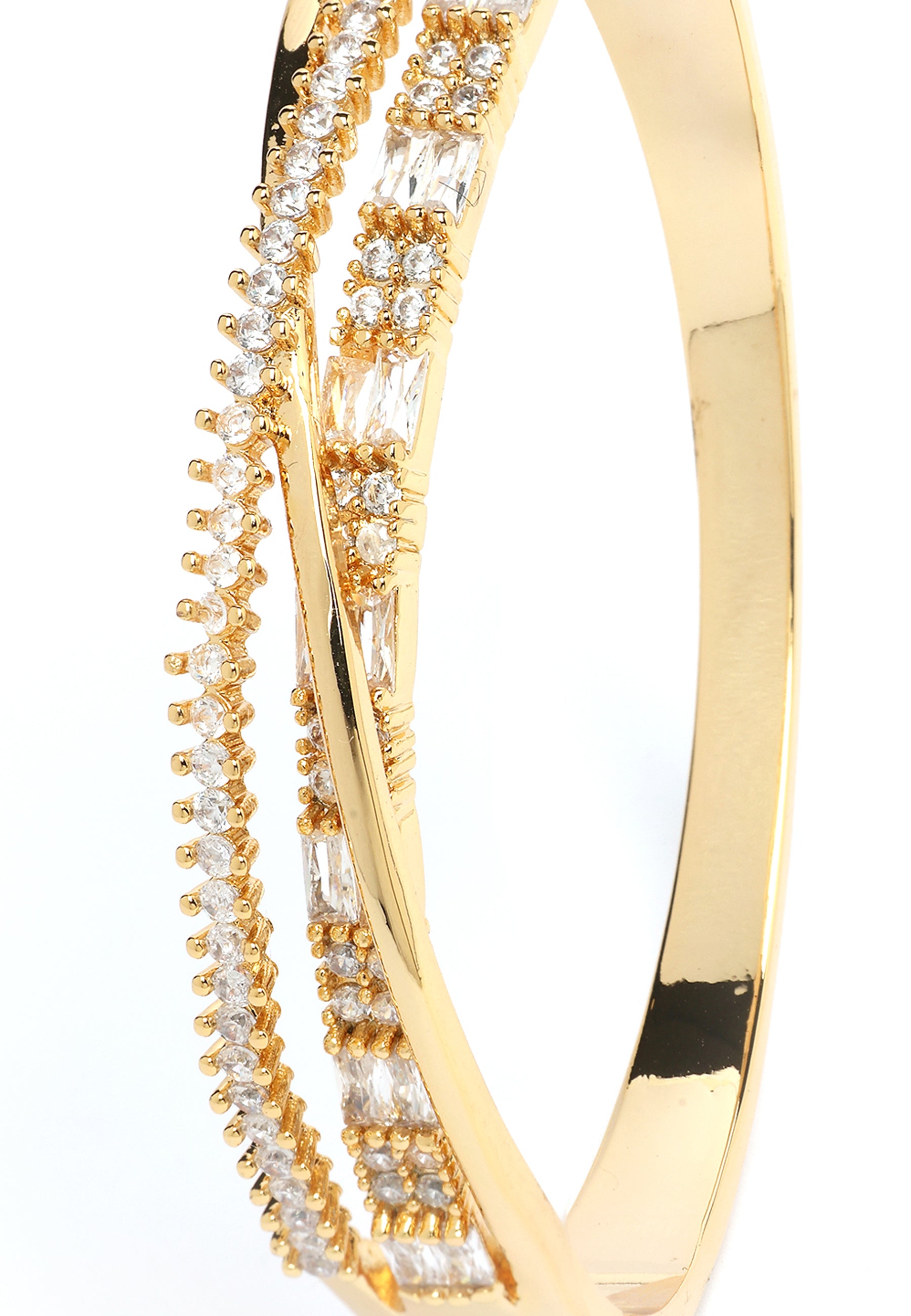 Gouden Twirl Diamanten Bangle