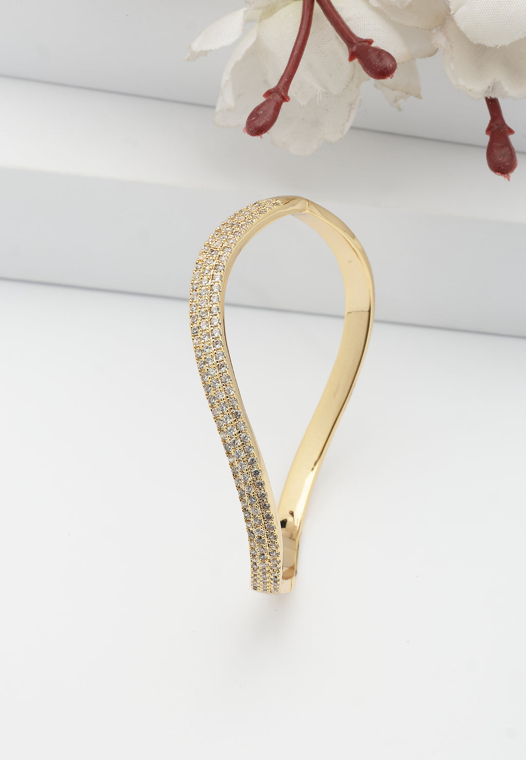 Golden Curved Bangle