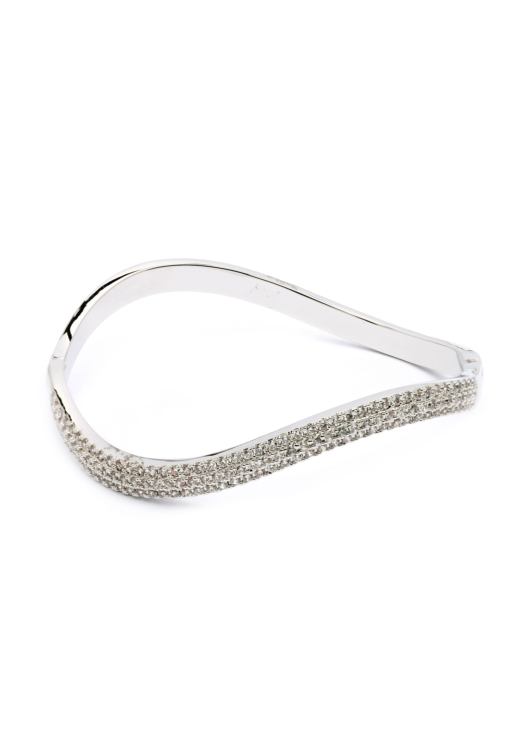 Silver Glow cuff bangle