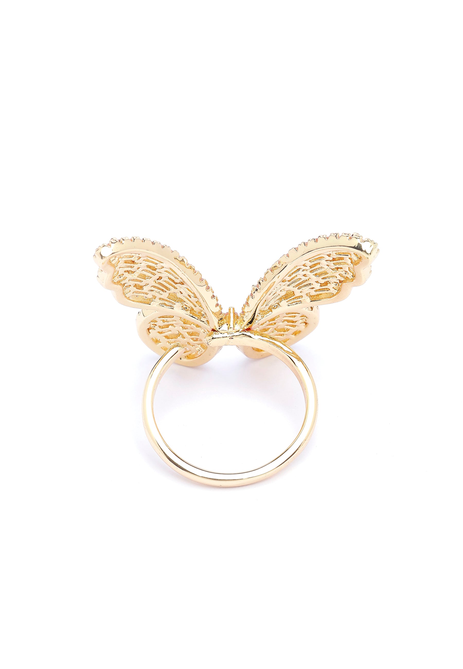 Golden Butterfly Winged Ring