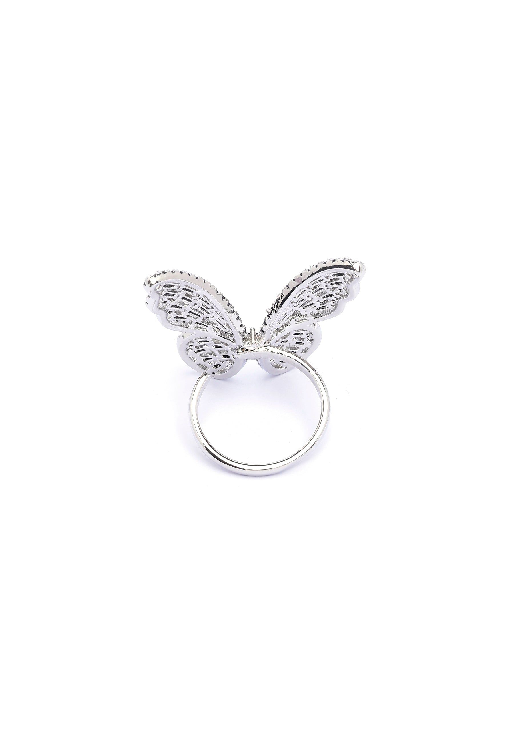 Bague étincelante de papillon fantaisiste