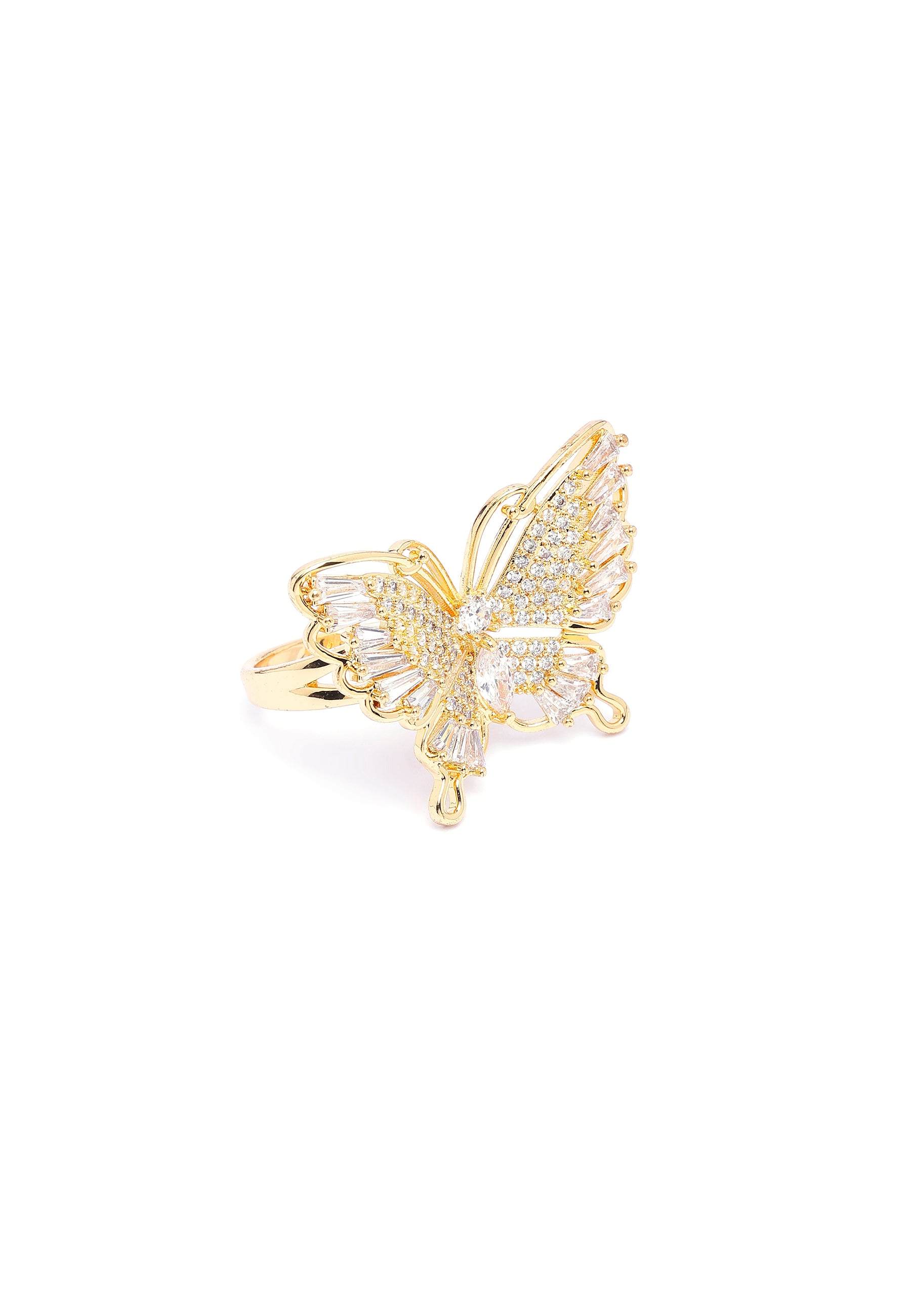 Golden Butterfly Blissful Ring