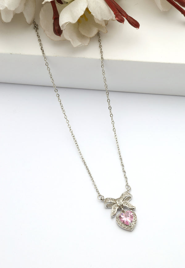 Bow of Hearts Necklace