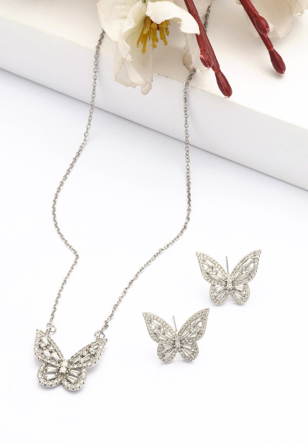 Whimsy Butterfly Earrings and Necklace Set