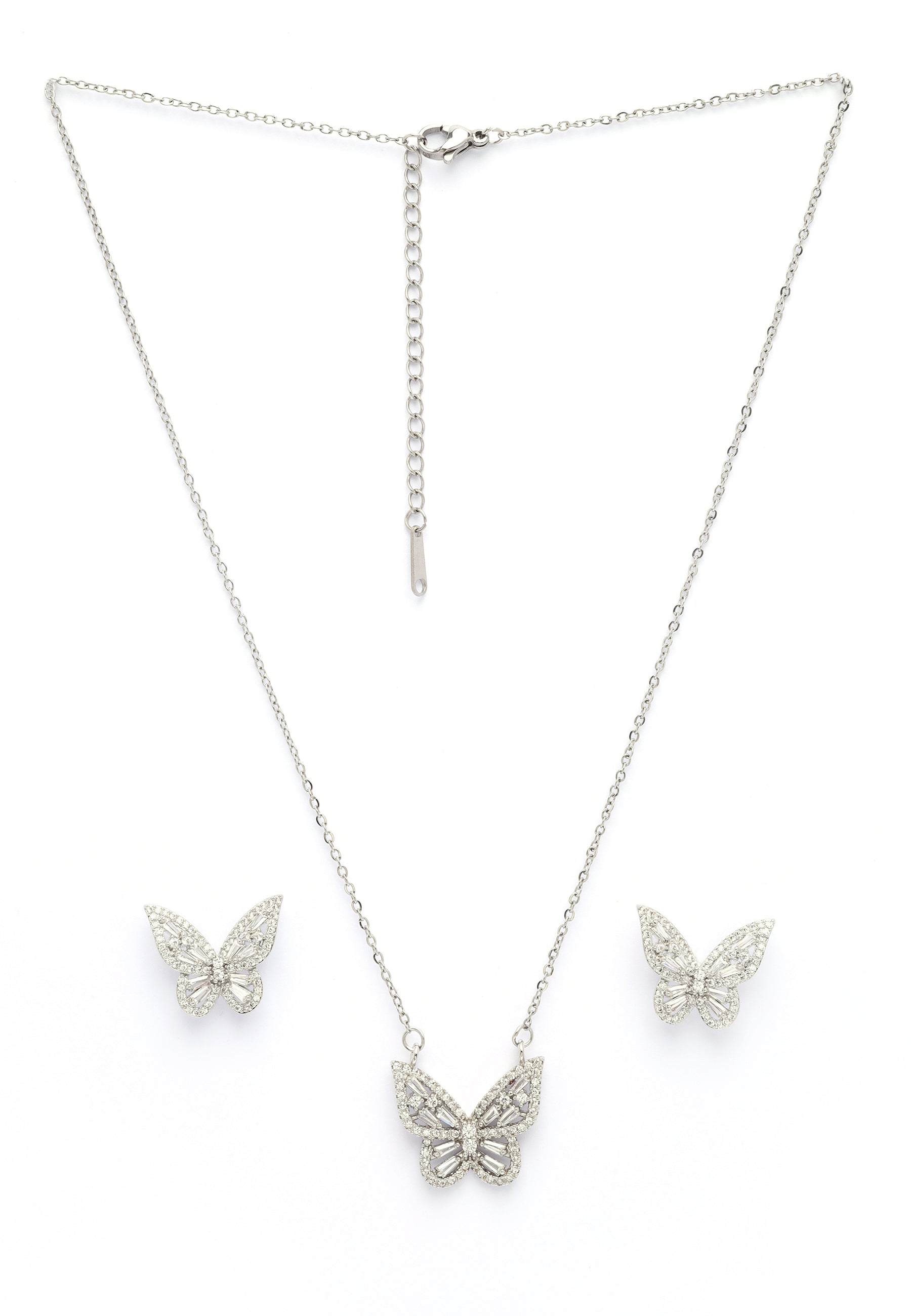 Conjunto de Pendientes y Collar de Mariposa Caprichosa