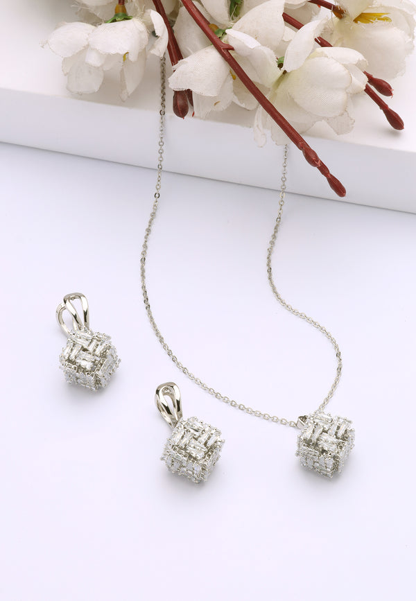 Glittering Symphony Necklace and Earrings Set