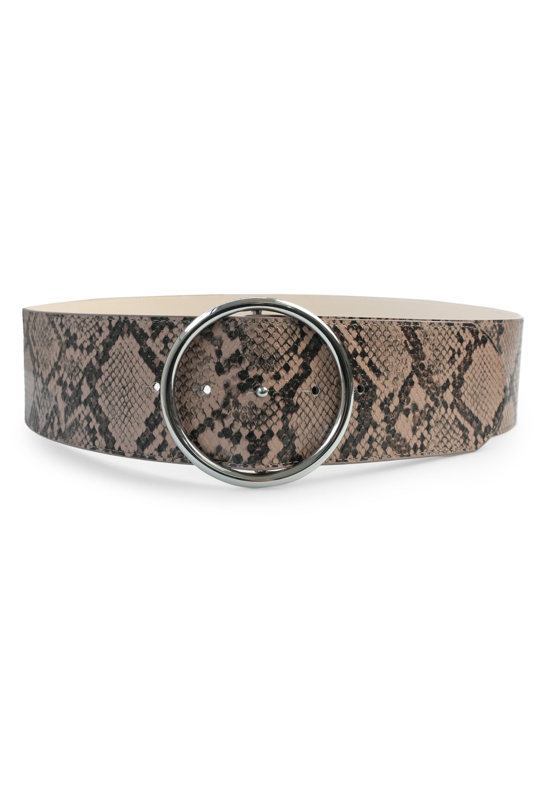 Snake Print Dual Buckle Belt