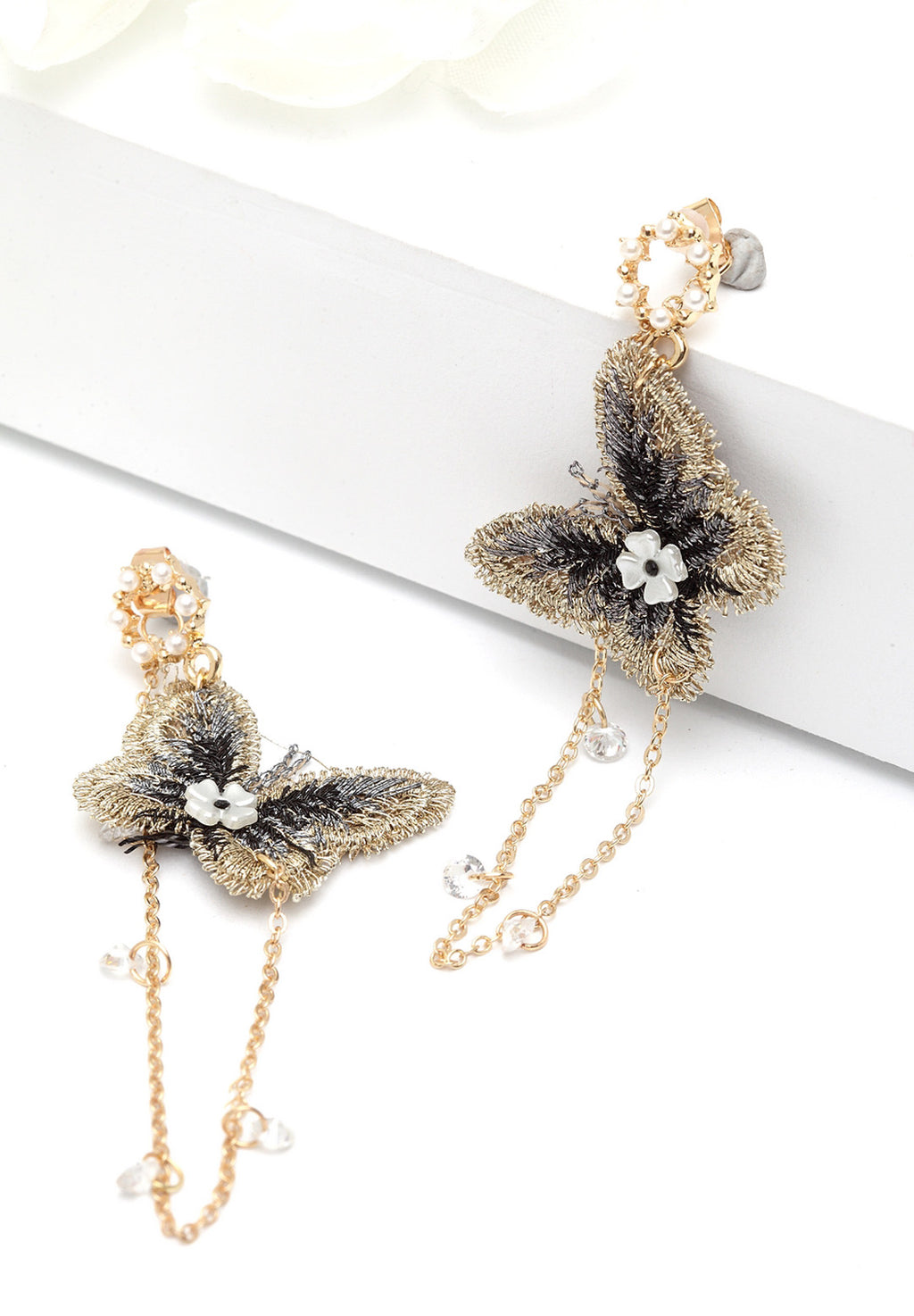 Quirky Crystal Butterfly Earrings