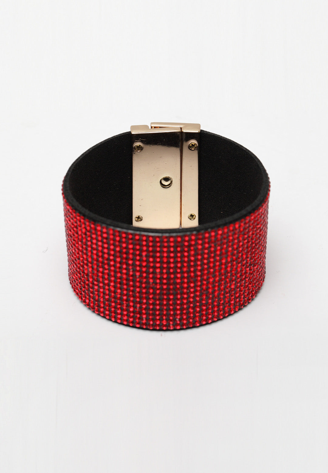 Luxury Crystal Studded Leather Bracelet